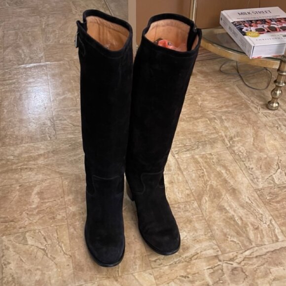Free Lance Paris black suede tall moto boot - Picture 8 of 16